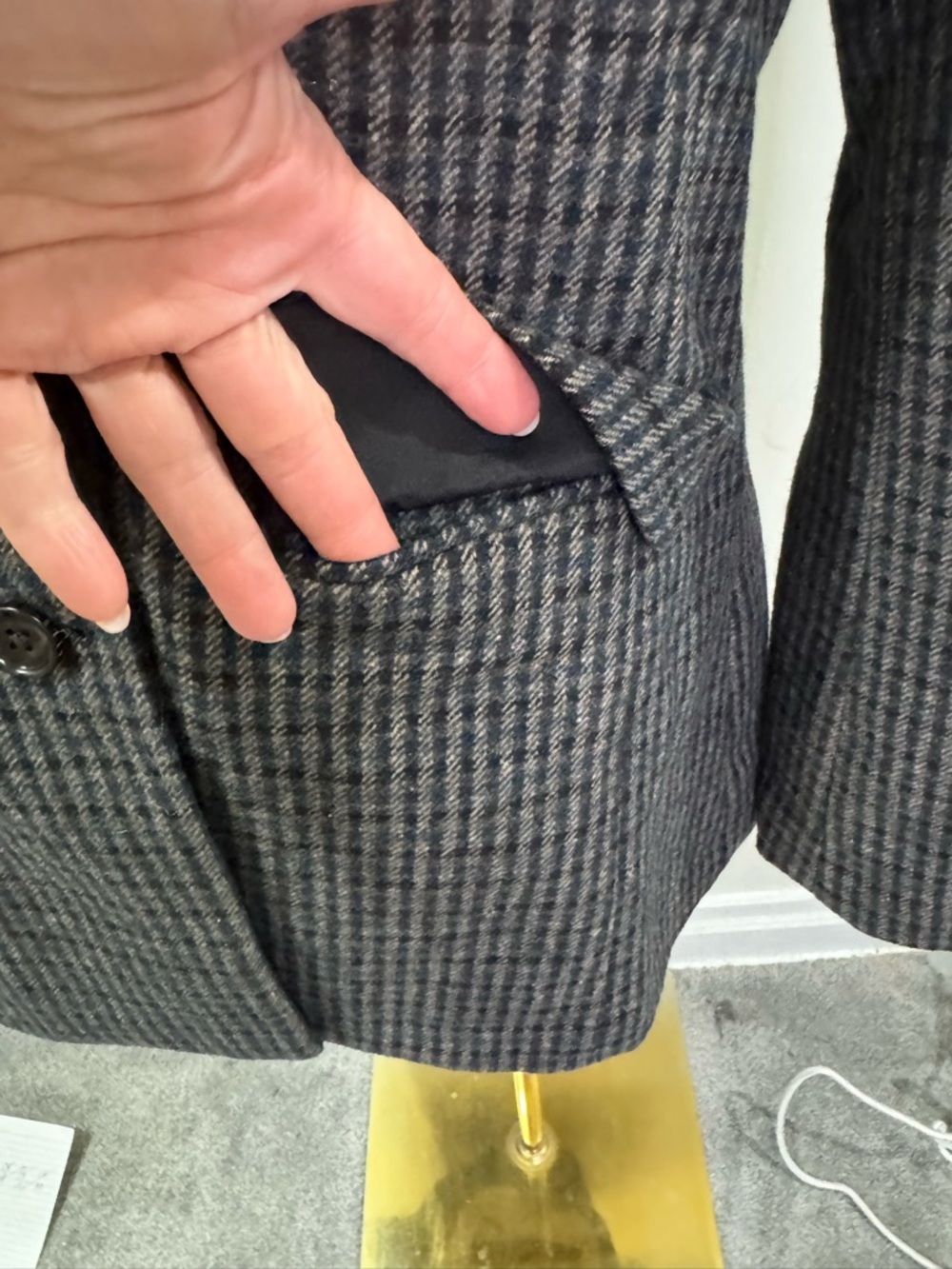 Rails “Doris” Tailored Wool Blend Blazer | Gray Check | Size M | NWOT - Picture 9 of 11